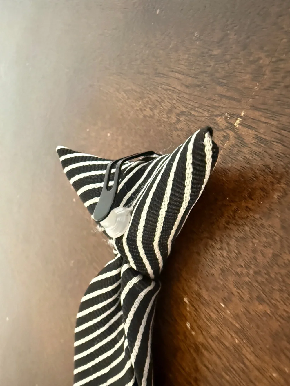 Set of 2 Boys Striped Black and White Tie + Dark/Light Blue Stripes Ties 4-6yo